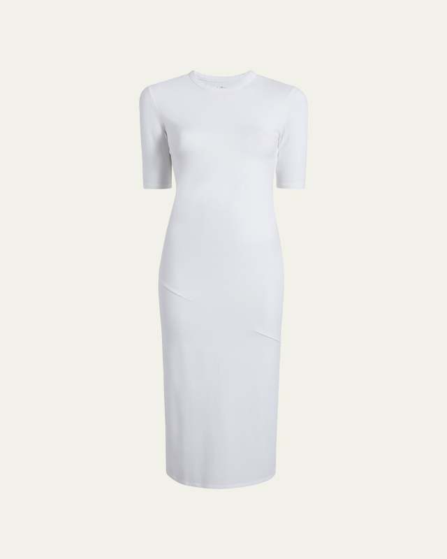 Fitted Midi Dress w/ Elbow Sleeves